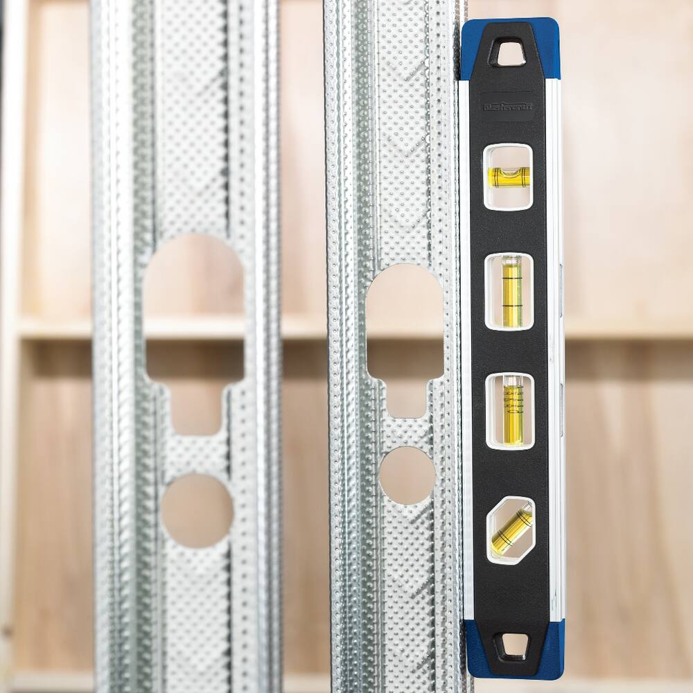 Mastercraft Aluminum Magnetic Spirit Level, 12-in, Blue