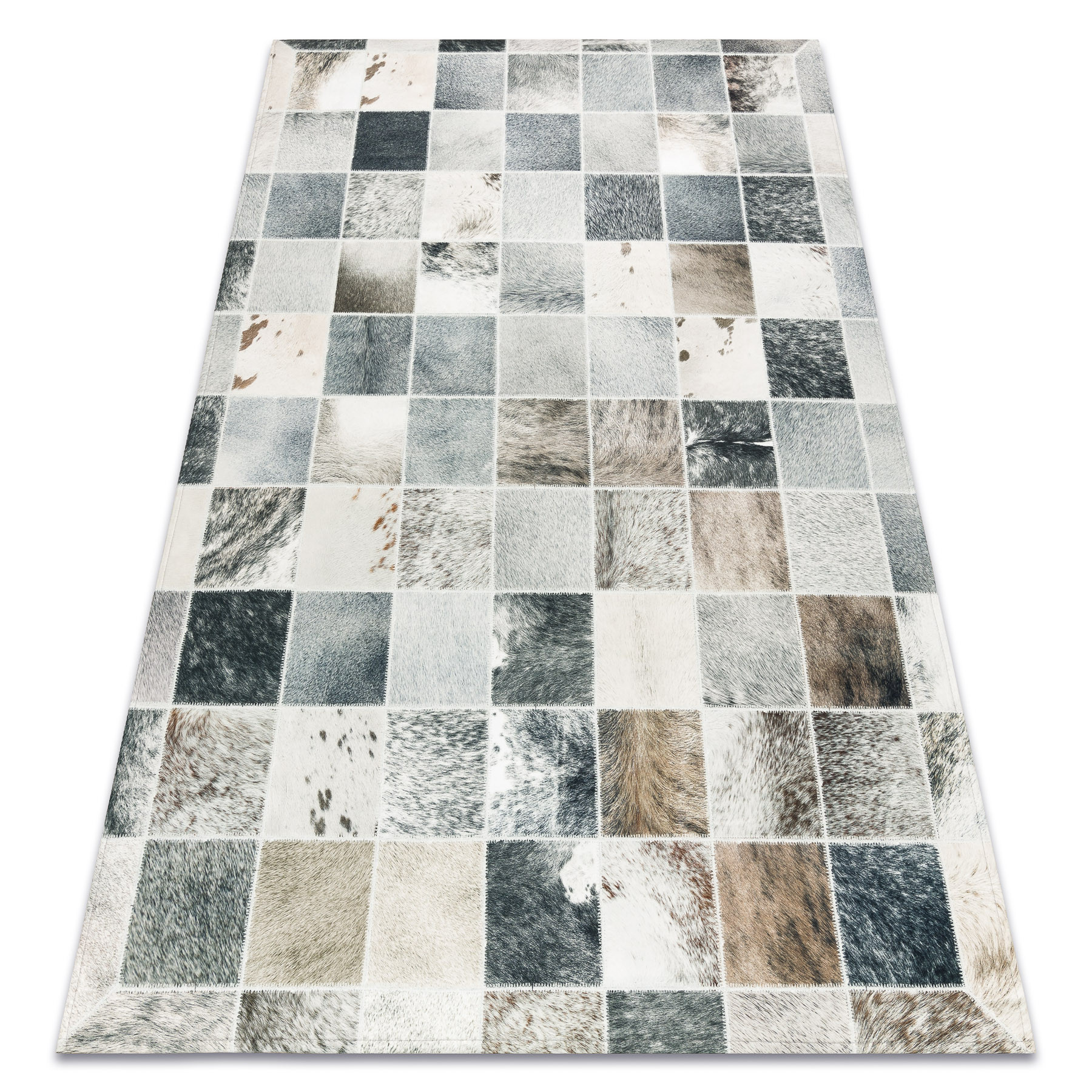 Dywan PATCHWORK 21716 beż - Skóra bydlęca 120x170 cm