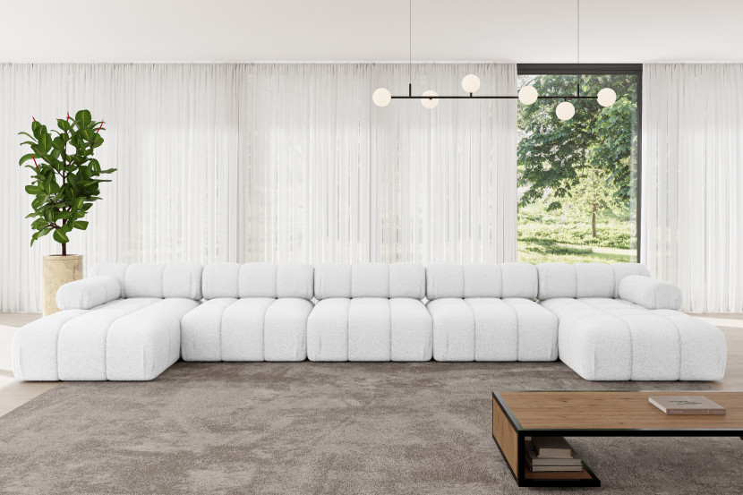 Narożnik uniwersalny modułowy TESSO-U3 475x160x70 cm Biały