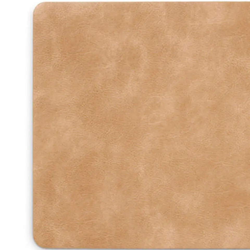 Zeller placemats lederlook - lichtbruin - 45 x 30 cm