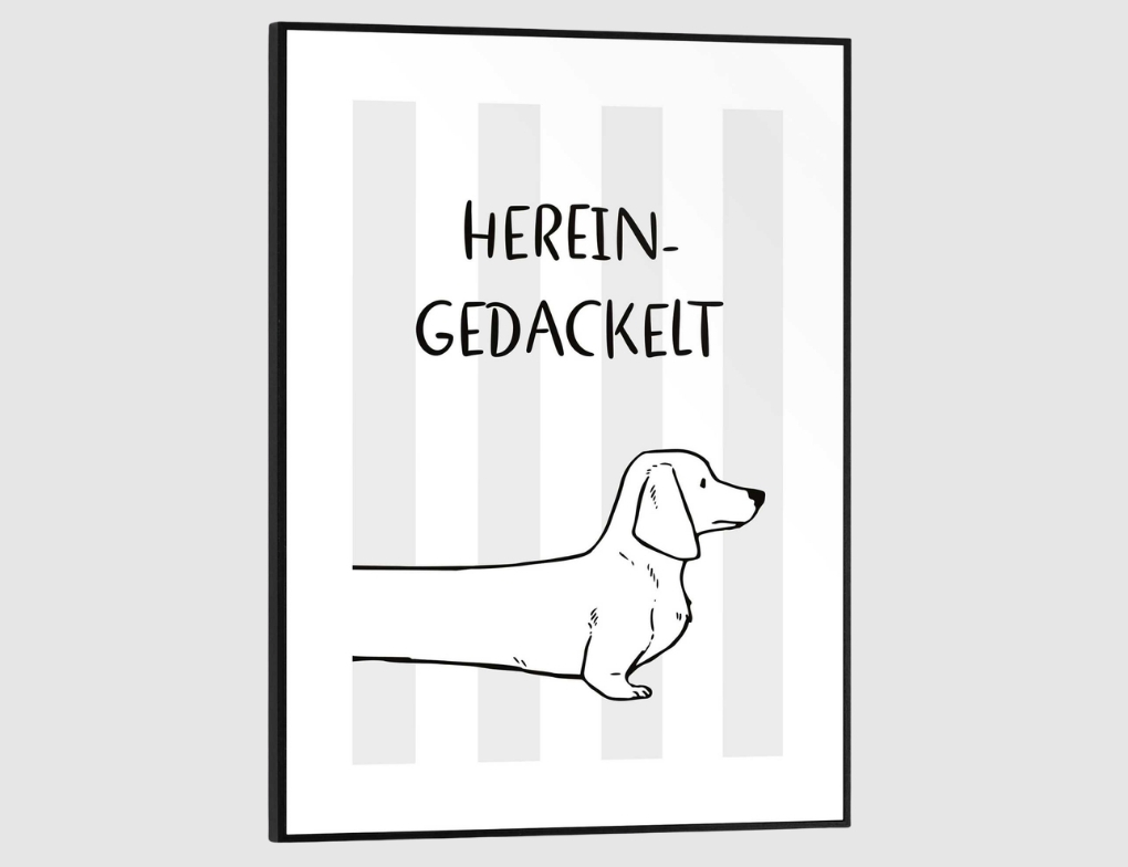 Bild Slim Frame Black Herein Gedackelt 30x40cm
