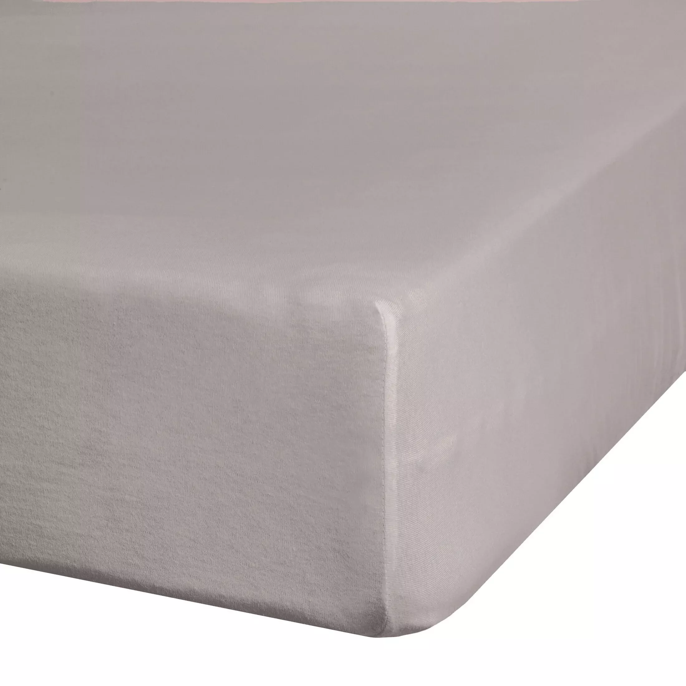 Prześcieradło jersey z gumką 120x200 cm z bawełny kolor jasnoszary 140 g/m2