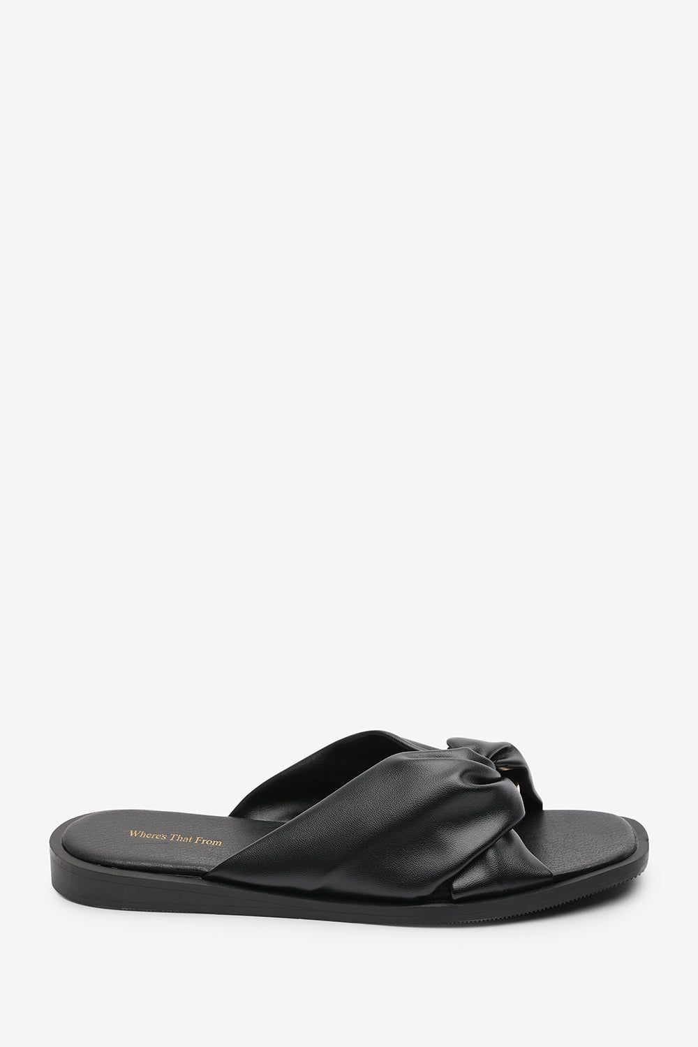 Where's That From Brooklyne Twist Open Toe Slide On Sandals