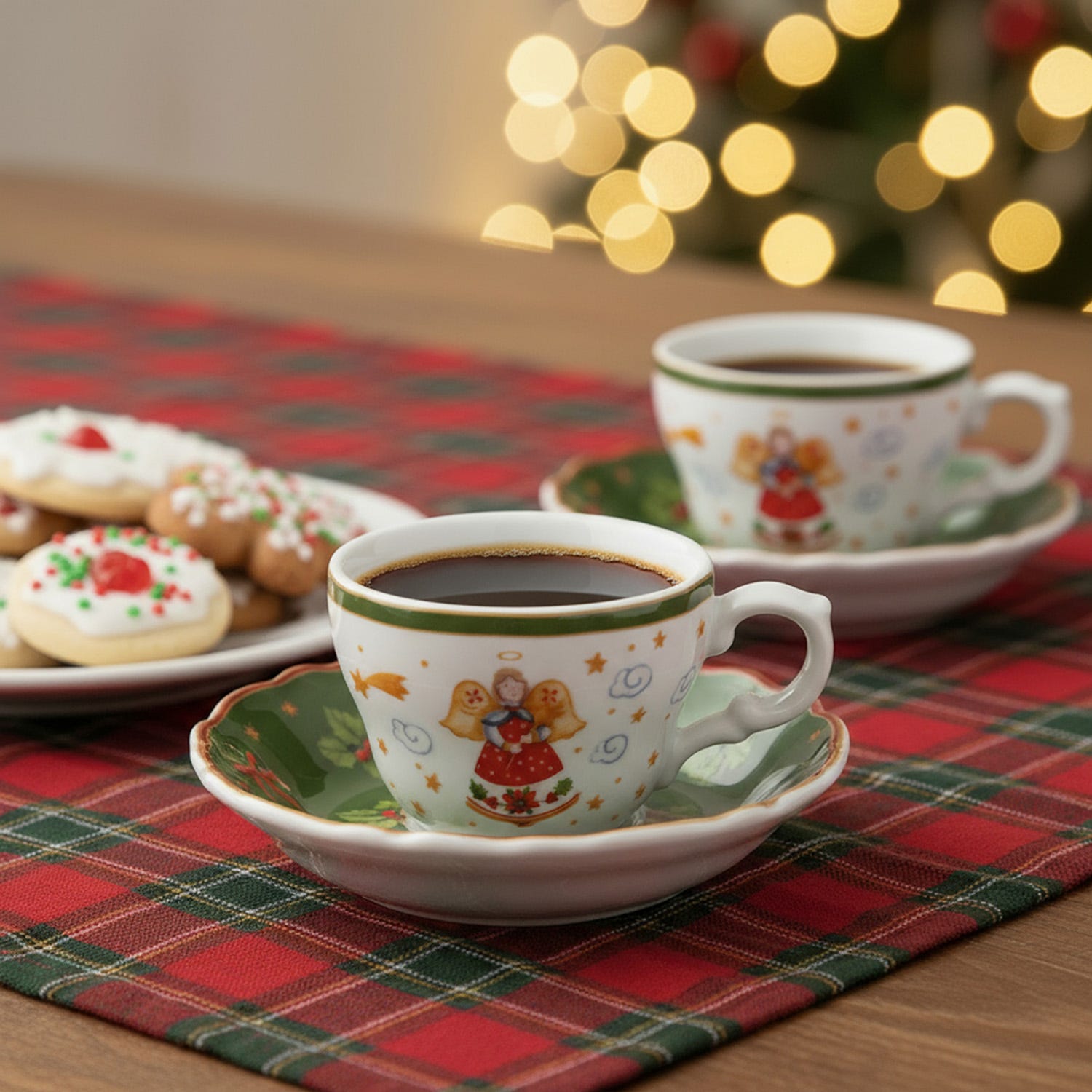 Set tazzine caffè angioletto in porcellana, 2 pezzi