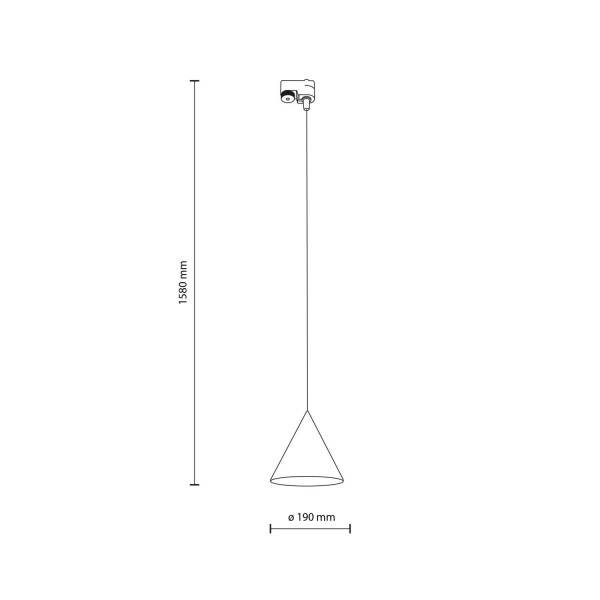 Lampa wisząca szynowa 1-fazowa TRACER CONO MINT 10655 TK Lighting