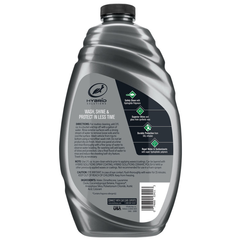 Shampoing pour voiture Hybrid Solutions Ceramic Wash & Wax 1,42 L TURTLE WAX