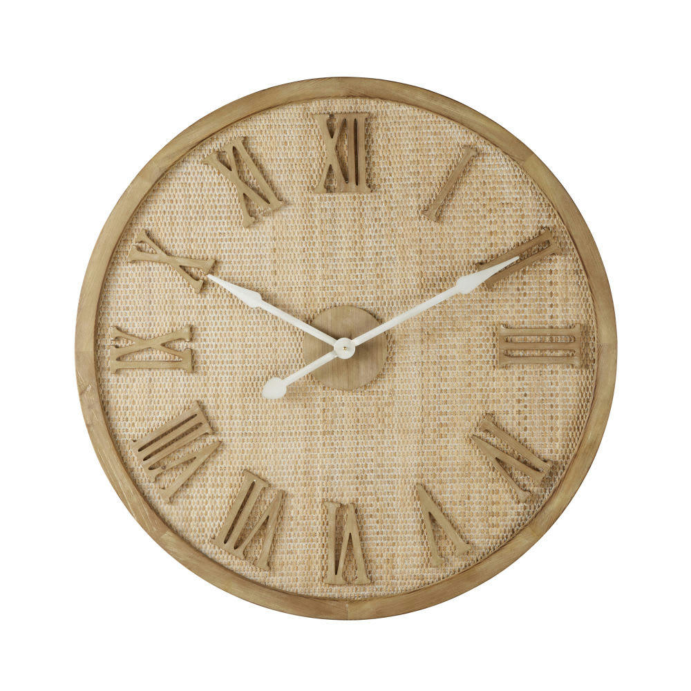 BEAUMES - Horloge murale en cannage D90
