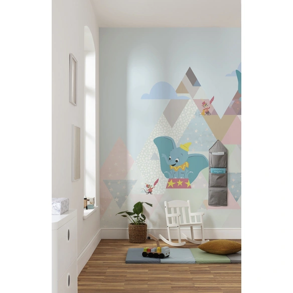 Vliestapete »Dumbo flying elephant«, bunt, glatt