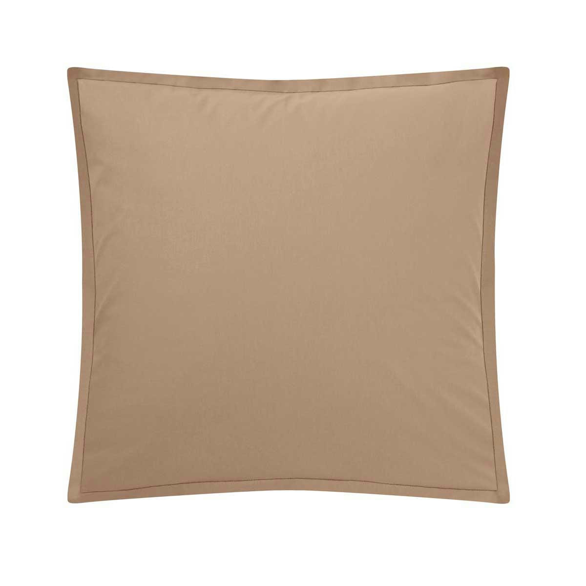 TOUT DOUX - Taie d'oreiller en coton sable 65x65 Made in France