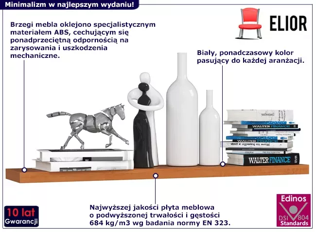 Klasyczna półka na książki olcha - Sarren