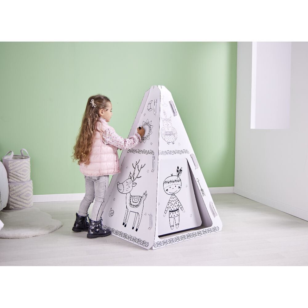 Tipi à colorier carton blanc
