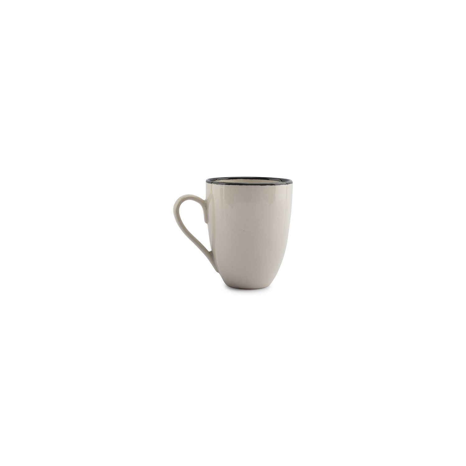 Ona - Beker 35cl wit/zwart Gravel - Set van 12