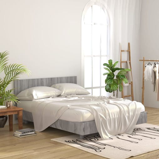 NNEVL Bed Headboard Grey Sonoma 160x1.5x80 cm Engineered Wood