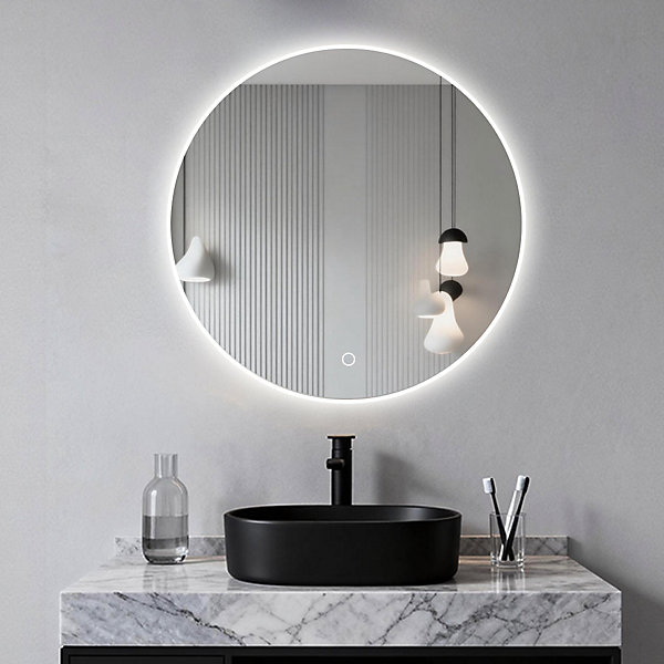 Miroir LED rond pour salle de bain de diamètre 100cm avec éclairage LED lumière froide - MonBeauBain