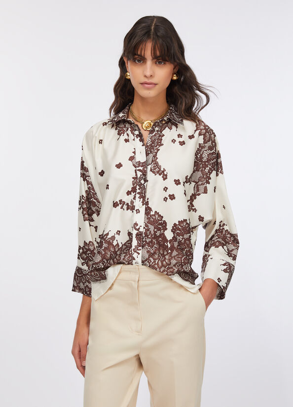 Camicia in twill stampato