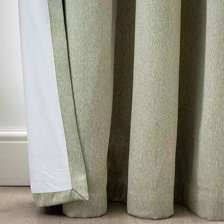 Habitat Textured Blackout Eyelet Curtains - Green -117x137cm