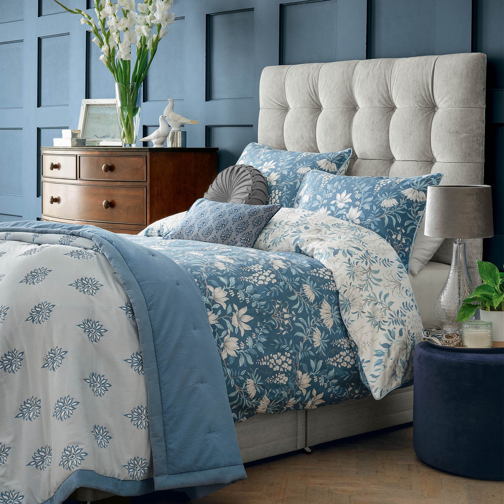 Laura Ashley Dekbedovertrek tweepersoons Parterre Seaspray 200cm x 200cm