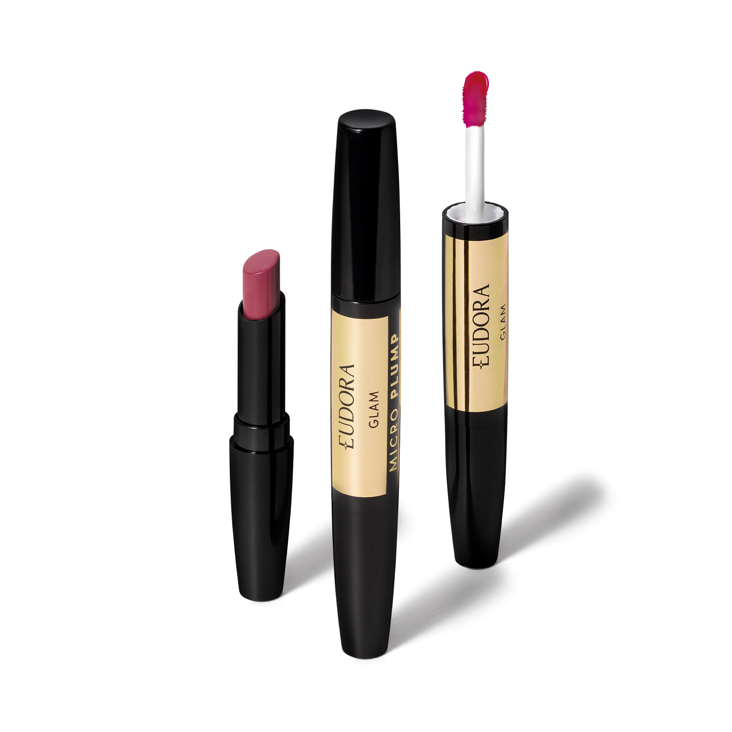Batom Duo Rosado Nobre Glam Micro Plump 1,8g
