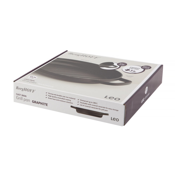 Żeliwna patelnia grillowa Graphite 26 cm BergHOFF