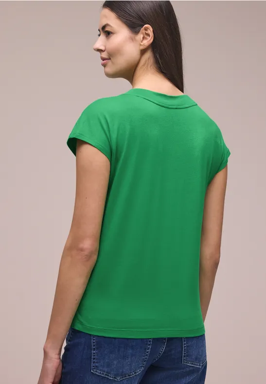 Dropped Shoulder Shirt mit V-Neck