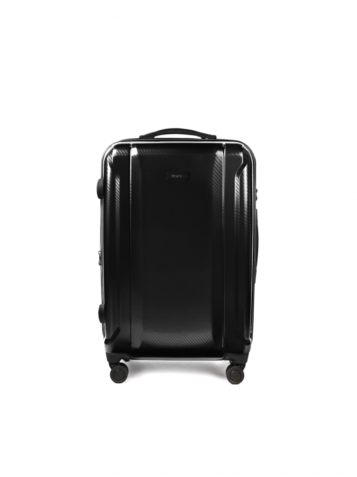 Black medium extended widenend cabin bag with retractable handle