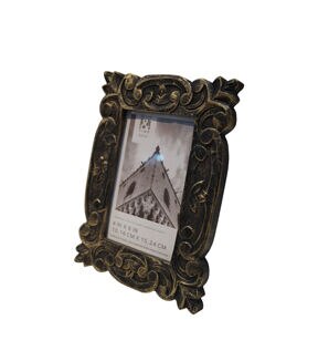 4 x 6 Antique Gold Ornate Tabletop Picture Frame by Place & Time