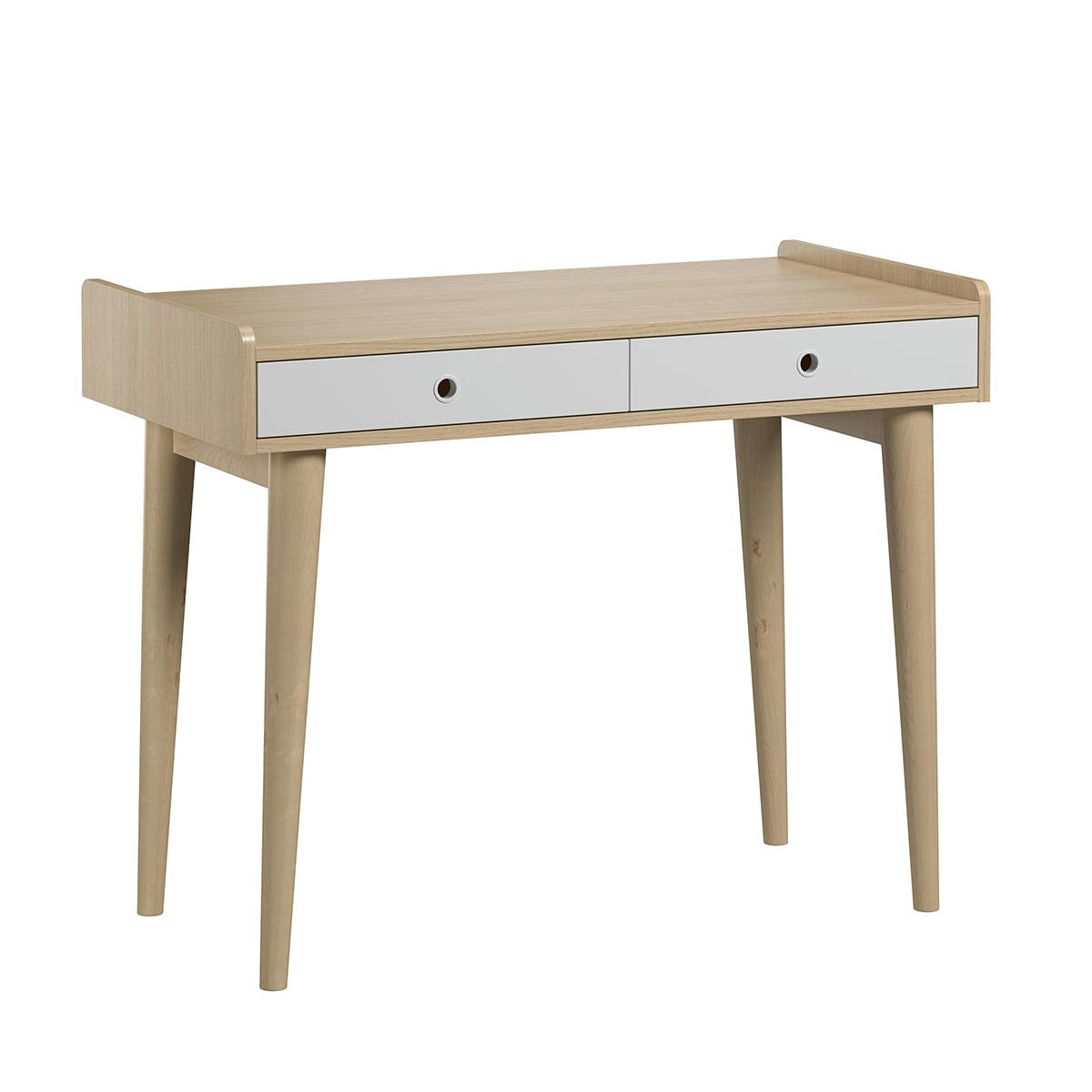 RETRO - Bureau 2 tiroirs naturel