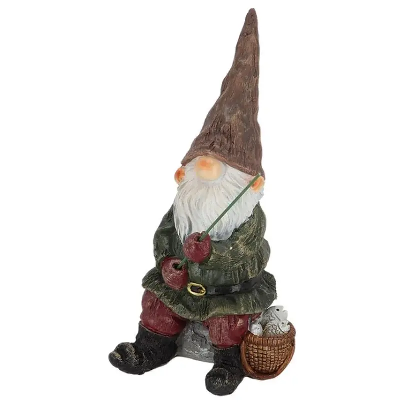 Figur 6er-Set Gartenzwerg mit Angelrute