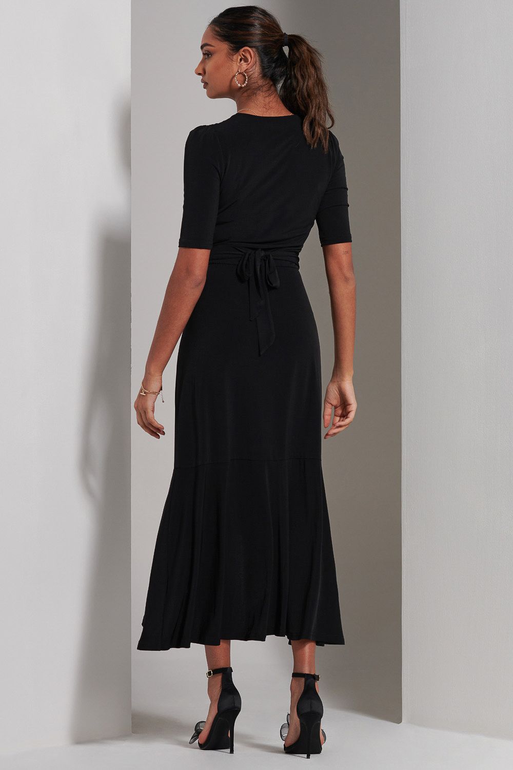 Jolie Moi Olana Jersey Frill Hem Maxi Dress
