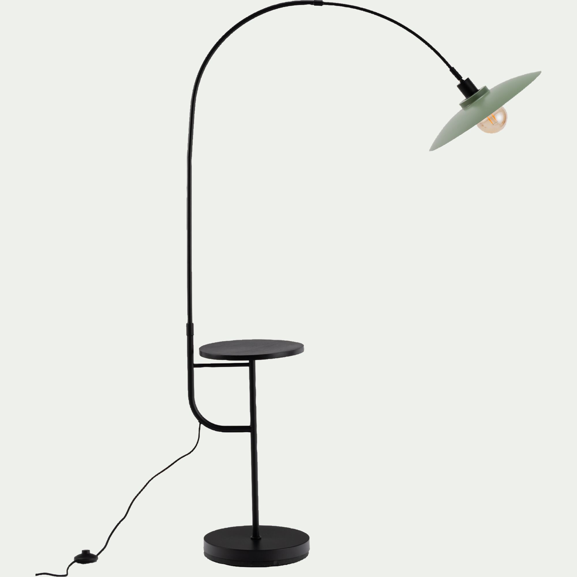 MILNA - Lampadaire arc électrifié en métal - noir