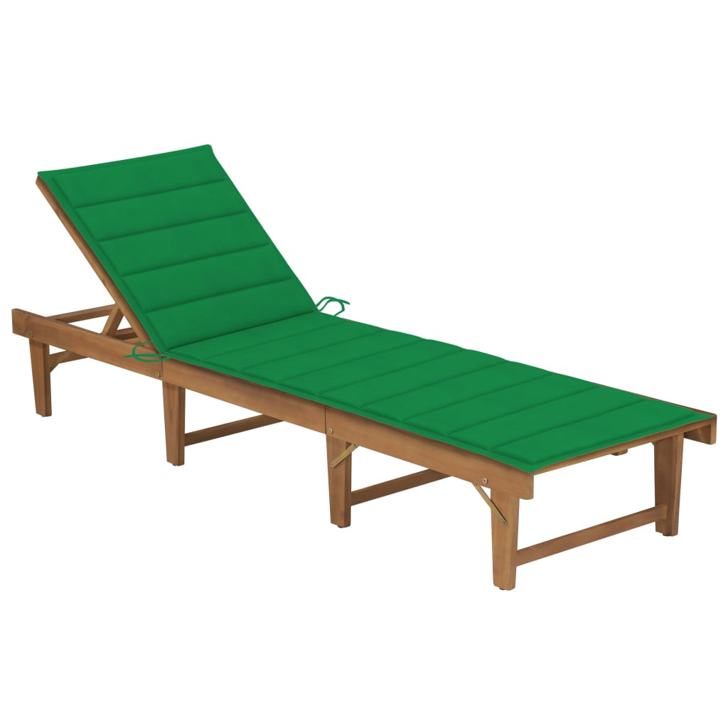 Leżak Ogrodowy Drewniany Składany z Poduszką Leżanka Na Taras Ogród Balkon