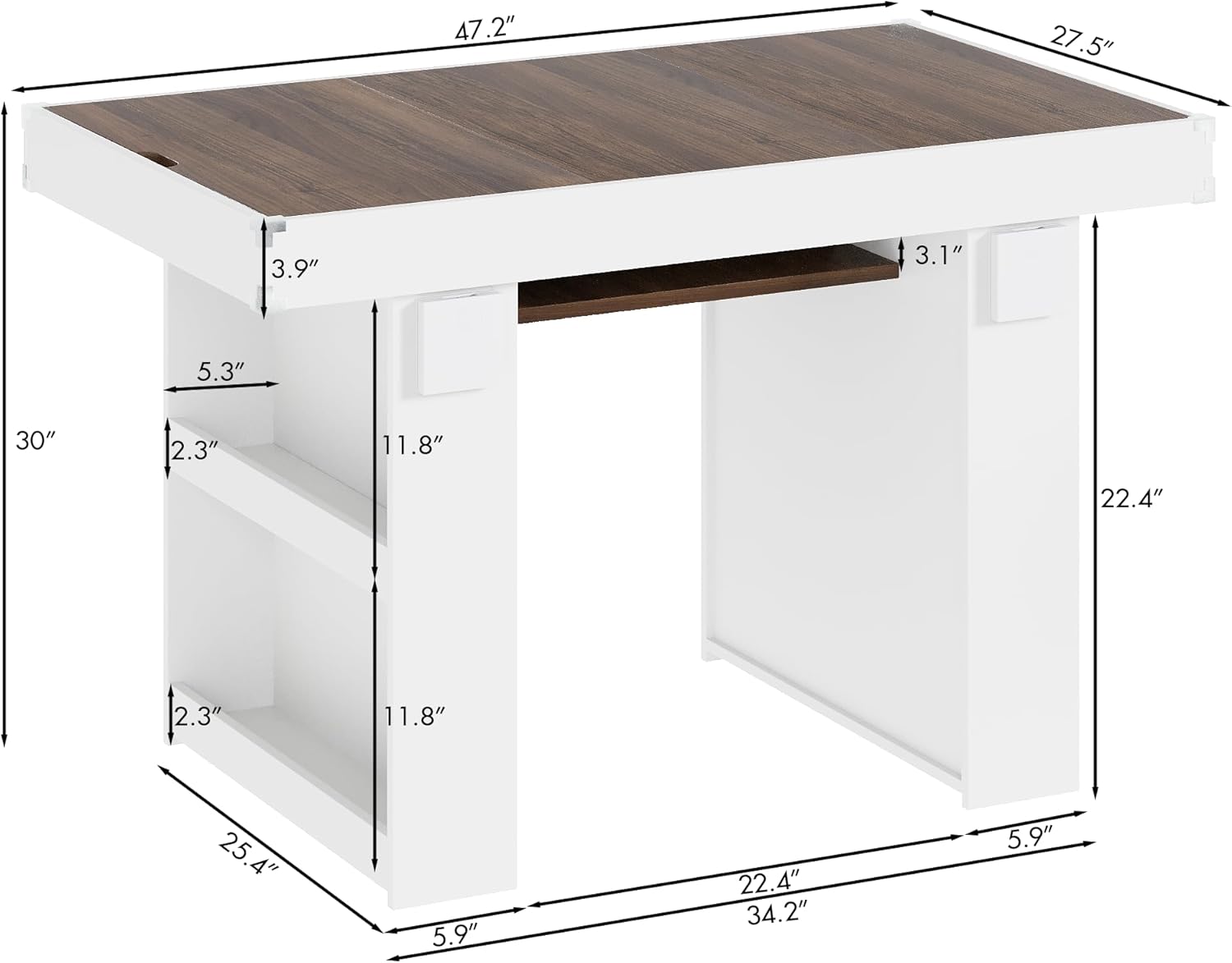 Board Game Table w/ Removable Top & PU Leather Mat, 2-in-1 Dining and Gaming Table for 4–6 Players, w/ Storage Shelves, Cup Holders, and Corner Protectors, for Card Games, DND, Poker, Building Blocks