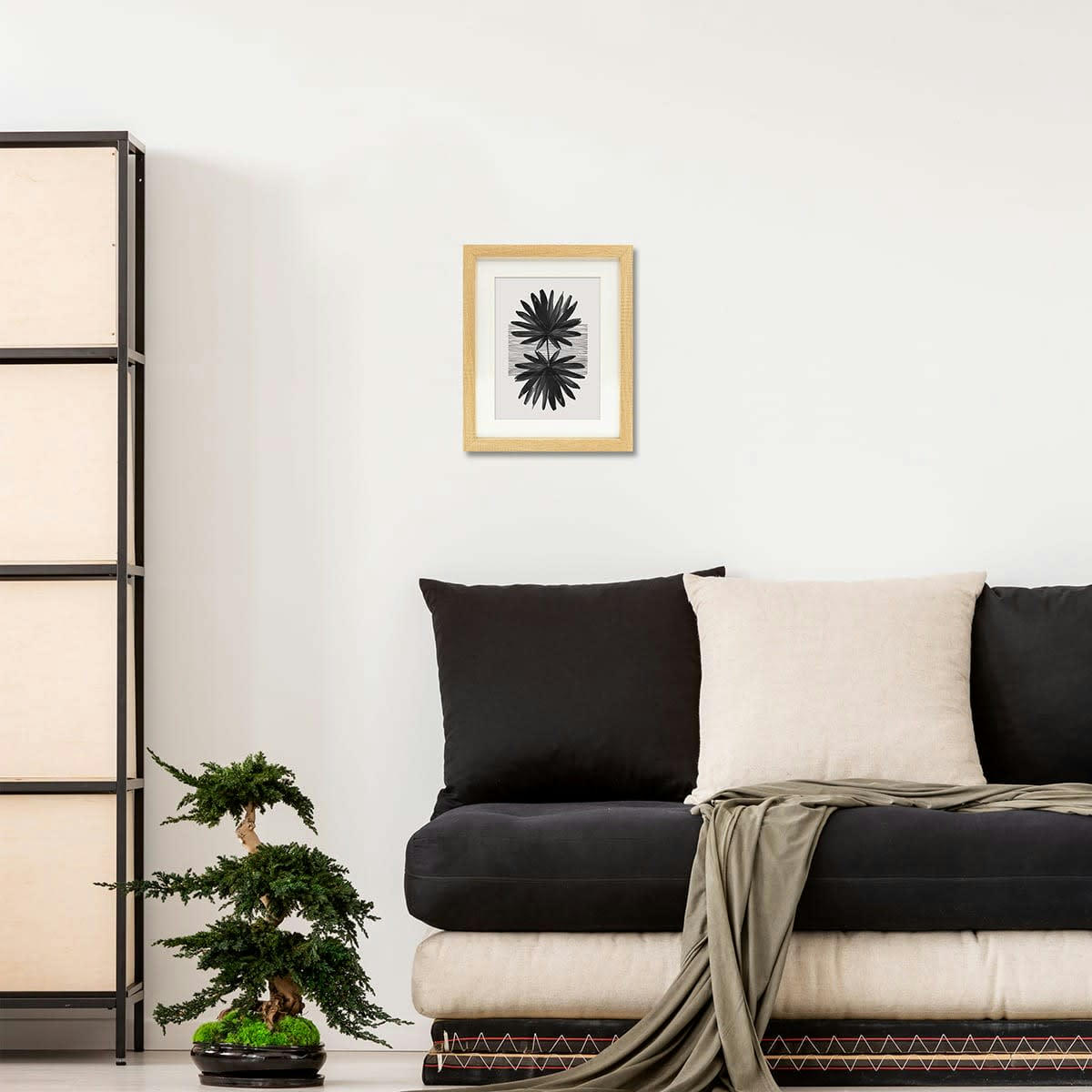 MILAN - Cadre photo épais brut 24x30 cm avec passe-partout résine recyclée