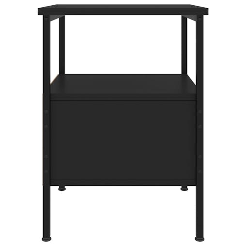NNEVL Bedside Cabinets 2 pcs Black 34x36x50 cm Engineered Wood