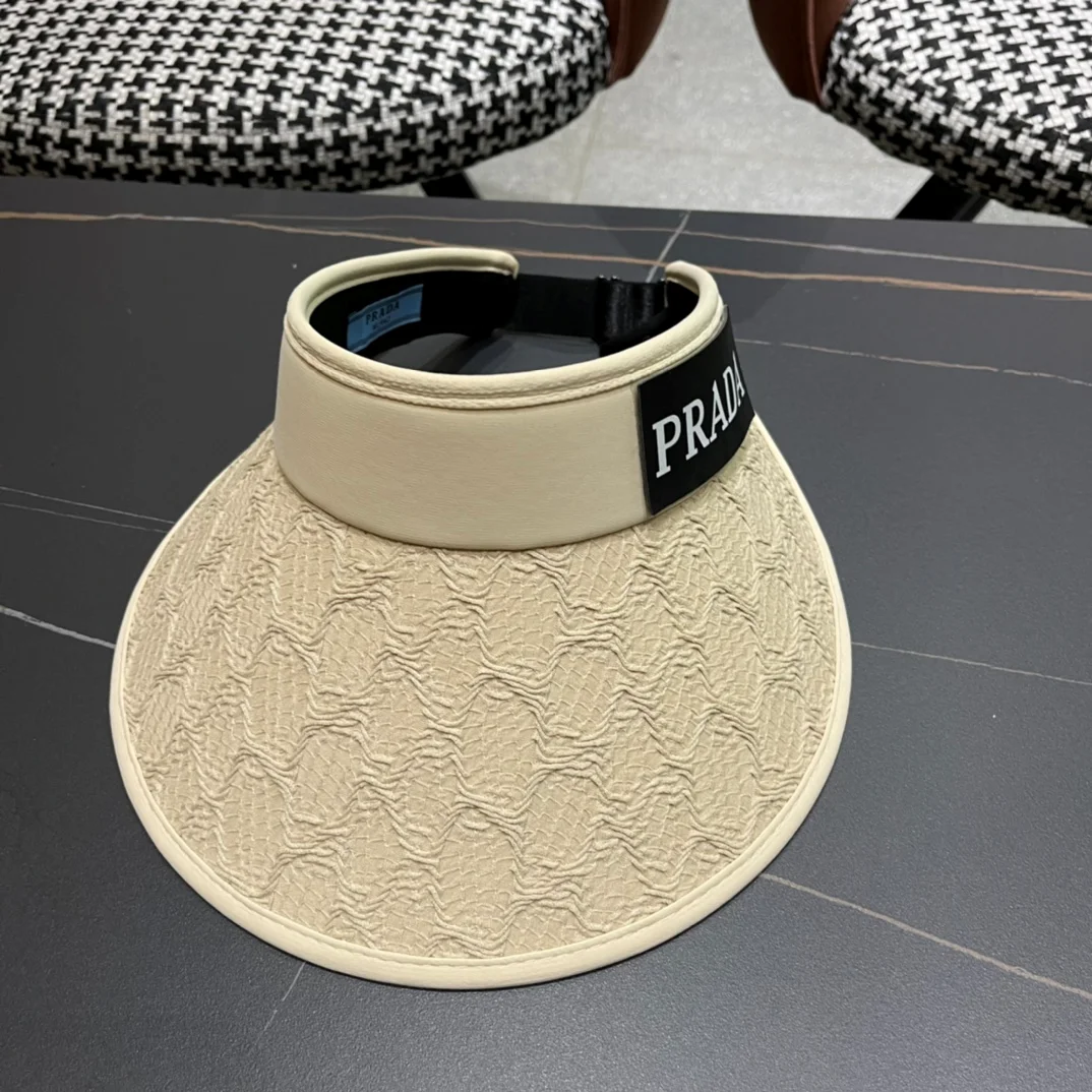 Prada Small Fragrant Wind Shade UV Protection Empty Top Hat  Sunhat