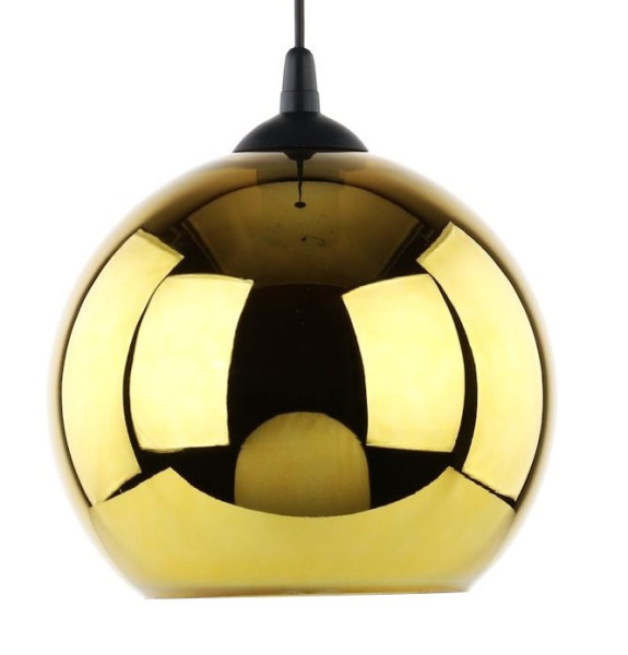 Lampa Wisząca CUBUS Czarny Złoty 1xE27 do salonu nowoczesna