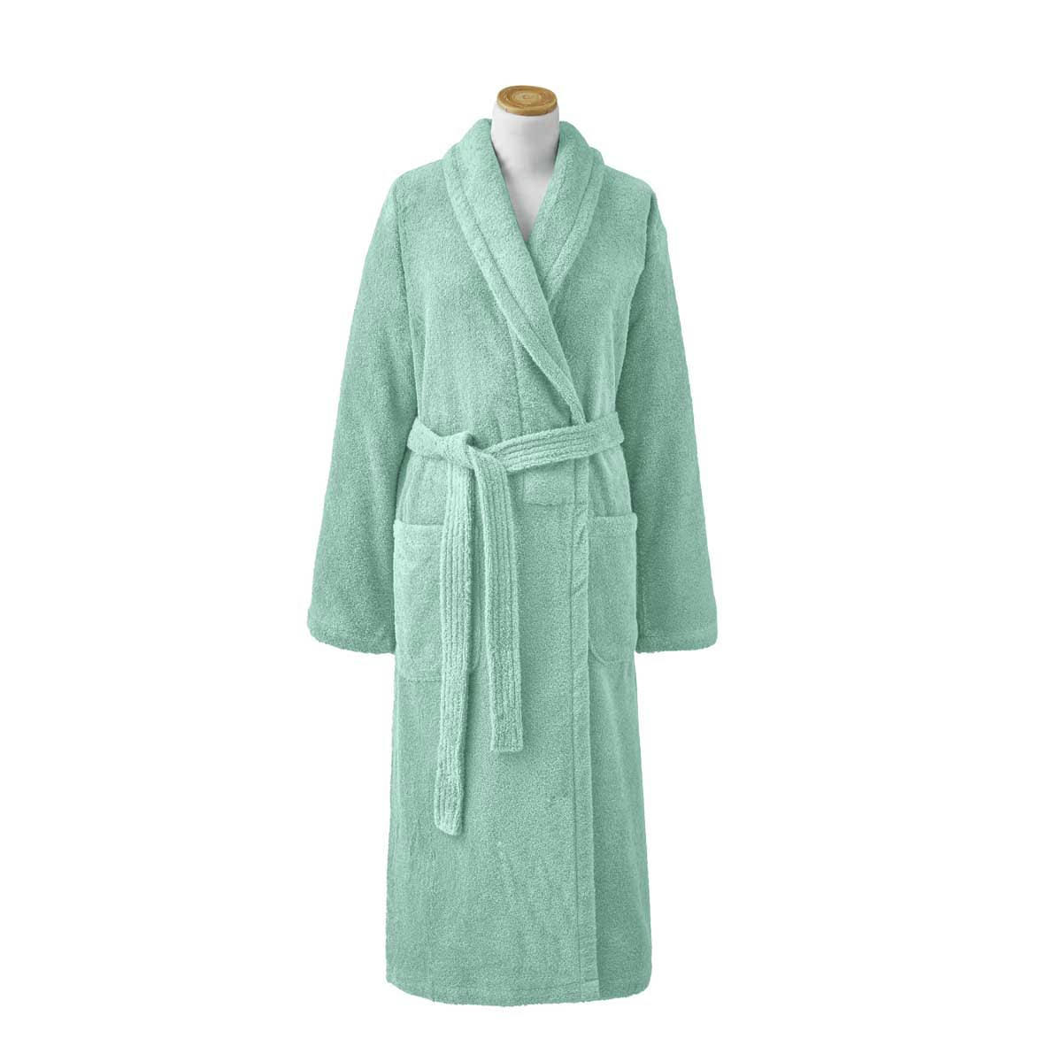 AQUA - Peignoir de bain en coton sauge XL