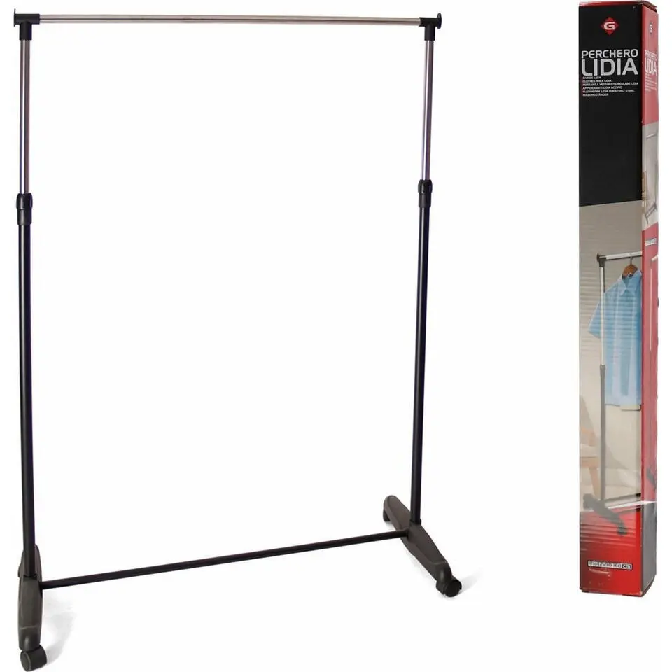 Gerimport Kledingrek - enkele stang - verrijdbaar - 90x160 cm