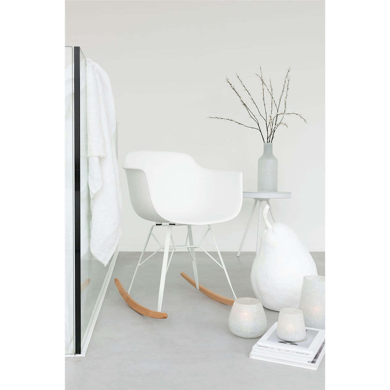 - Rocking chair Polypropylène Blanc H. assise 45,5 cm