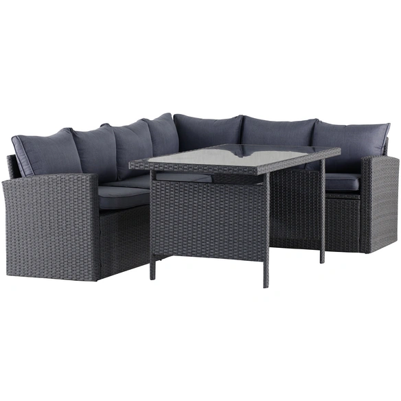 Loungeset »Naro«, 6 Sitzplätze, Aluminium/Kunststoffgeflecht, inkl. Auflagen