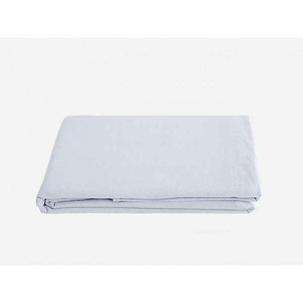 Drap plat Palace pur coton teint lavé, 63 fils/cm² Vent du sud - Palace Neige - 270 x 290 cm pour lit King Size