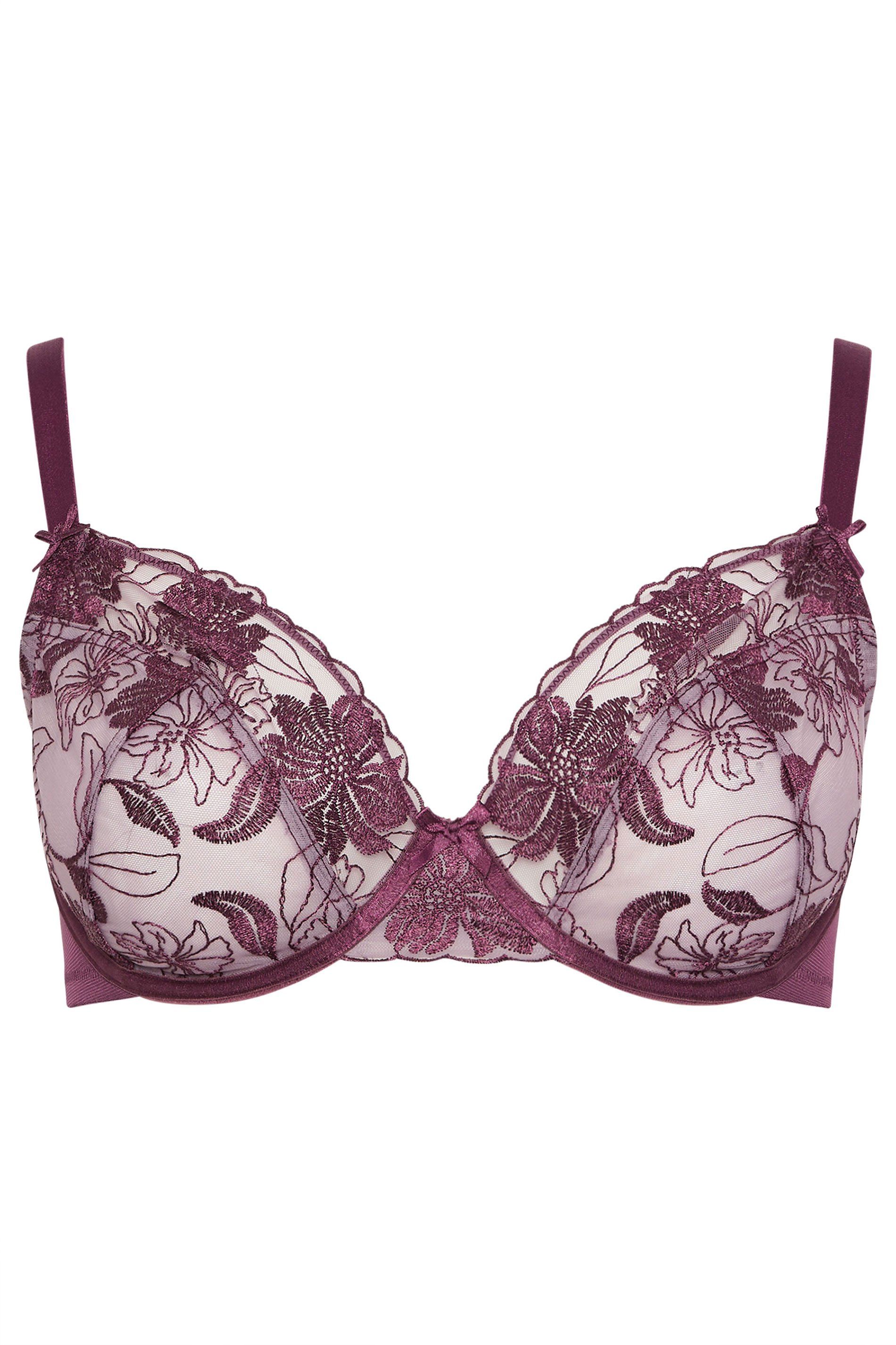 Yours Lace Floral Non-Padded Bra