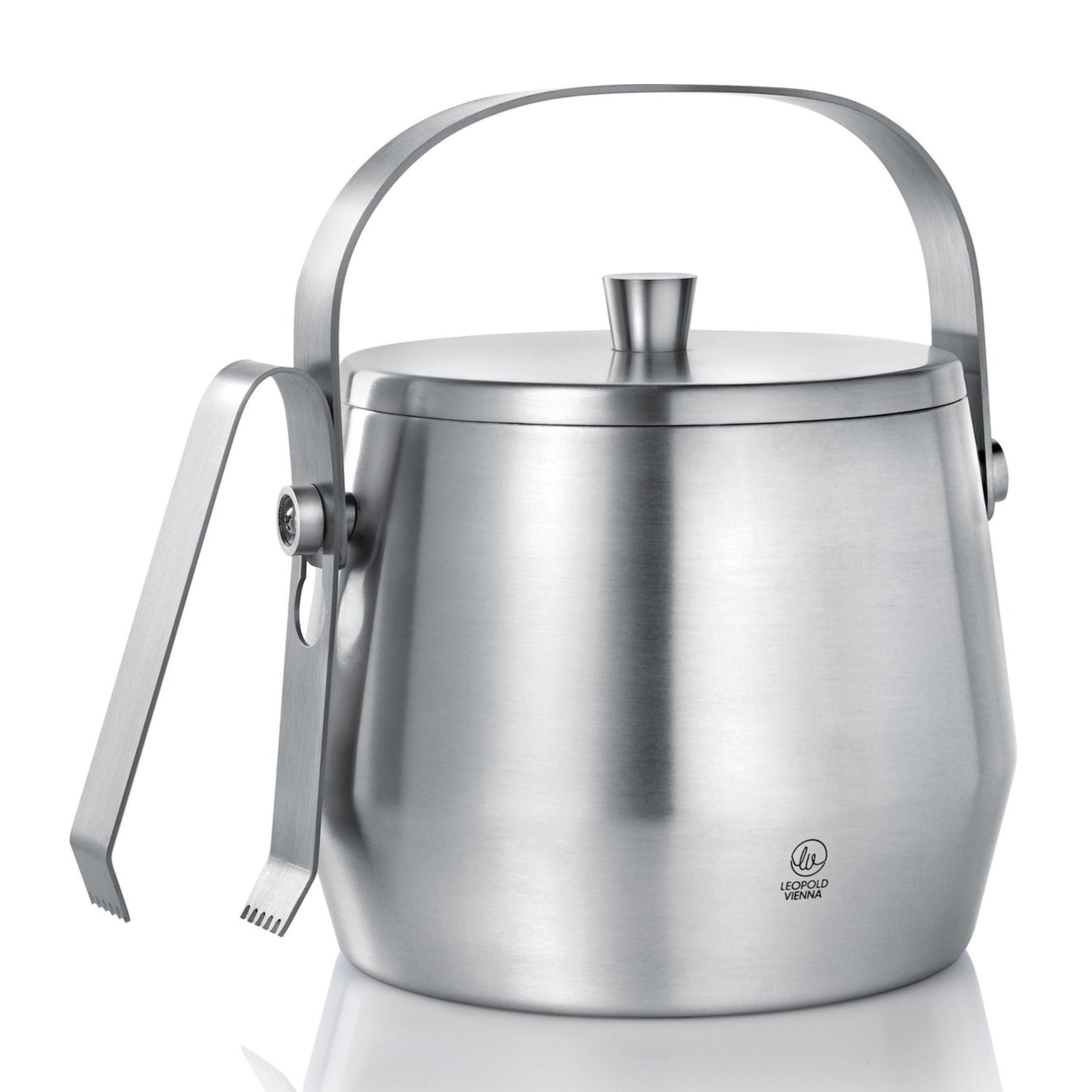 Leopold Vienna - Ijsemmer - 1 liter - Dubbelwandig - Met deksel en tang - RVS