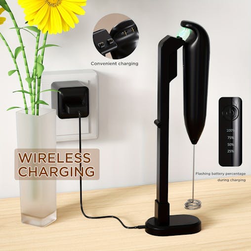 NNETM Electric Milk Handheld Coffee Mixer Wand