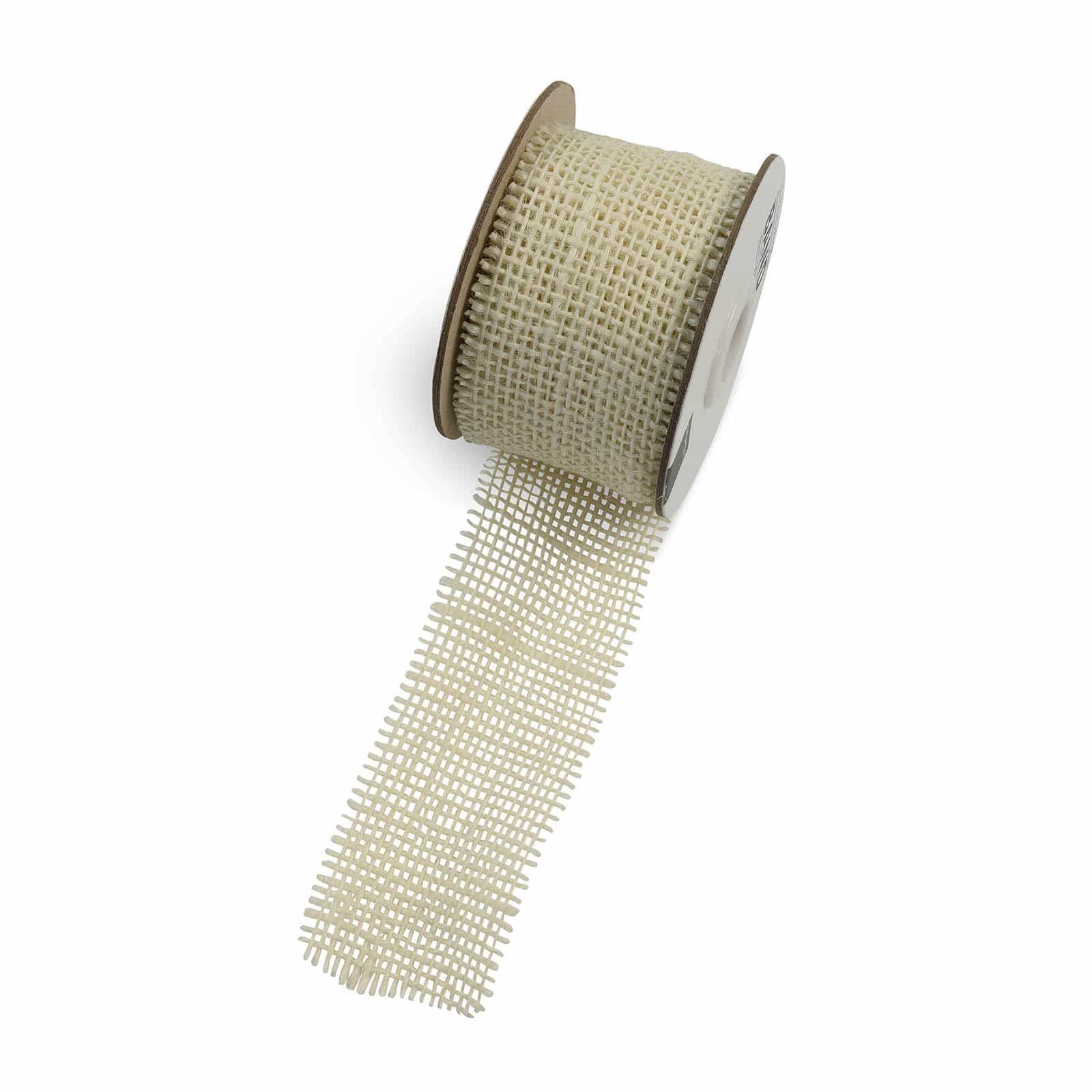 Jute-Band Creme,L 3.000 x B 45 mm