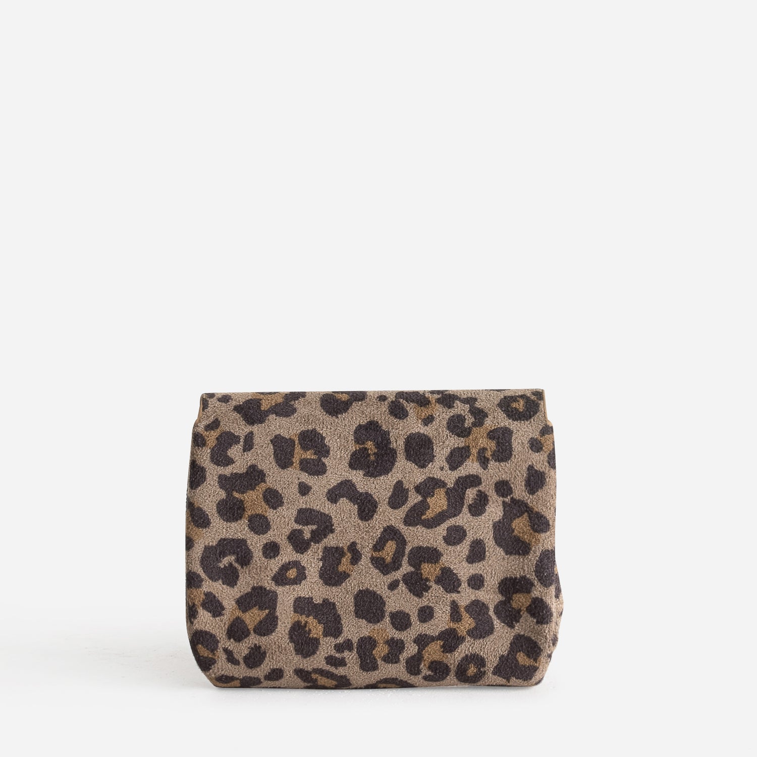 Porte-monnaie beige motif léopard 3 compartiments