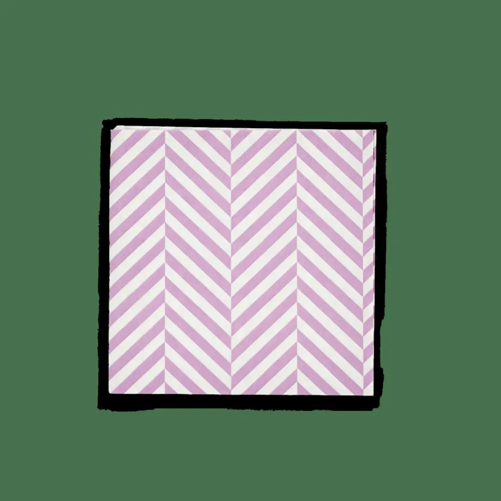 Serviettes^CASA CHEVRON Set De 20 Serviettes Mauve