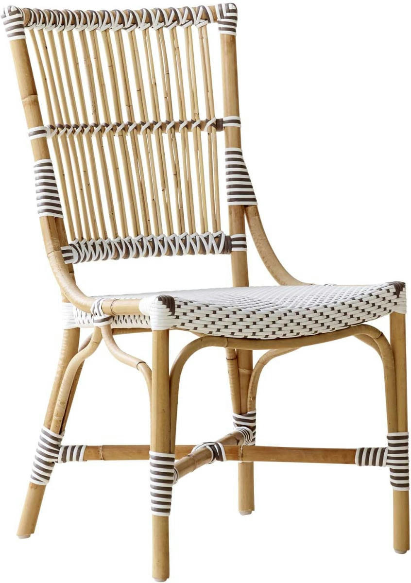 MONIQUE - Chaise repas en rotin et fibre synthétique