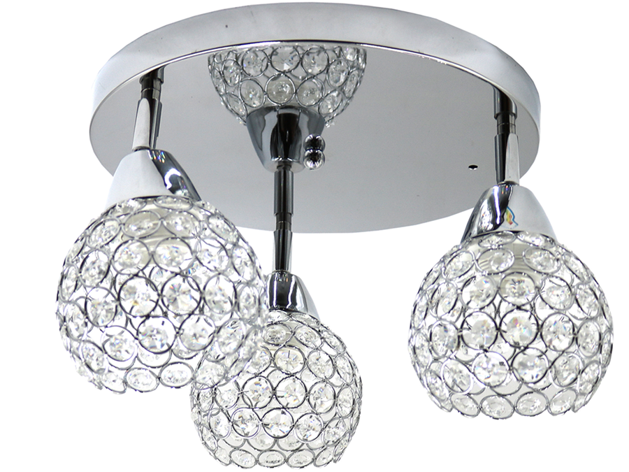 Plafon sufitowy kryształowy spot Crystal 3xE27 żyrandol
