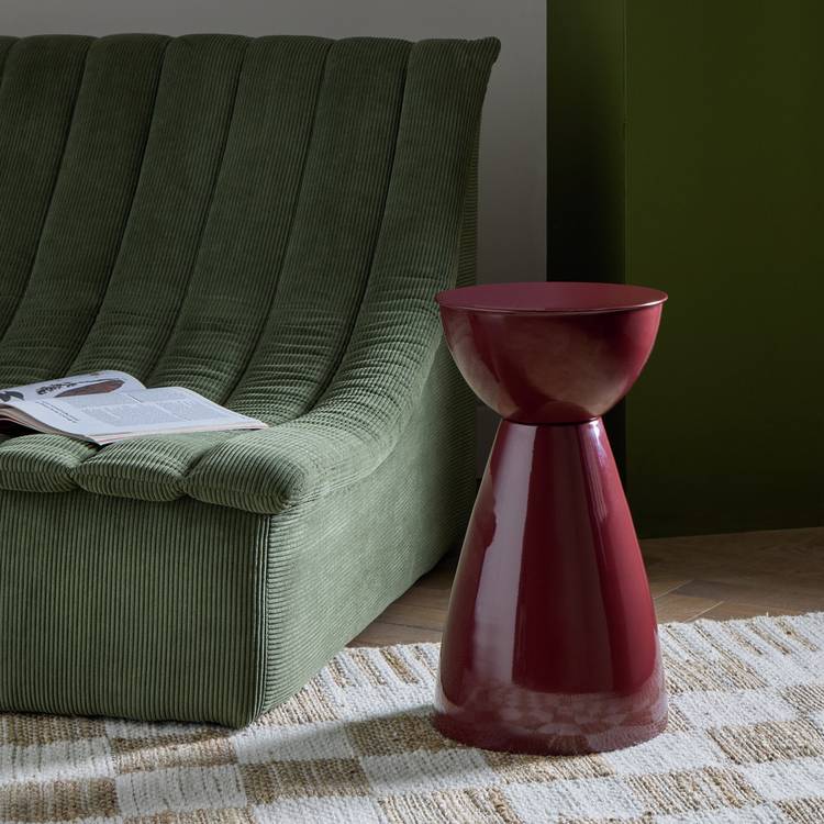Habitat Mel Side Table - Dark Red